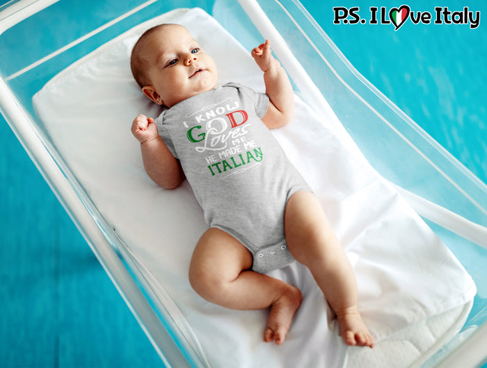 God Made Me Italian Baby Onesie