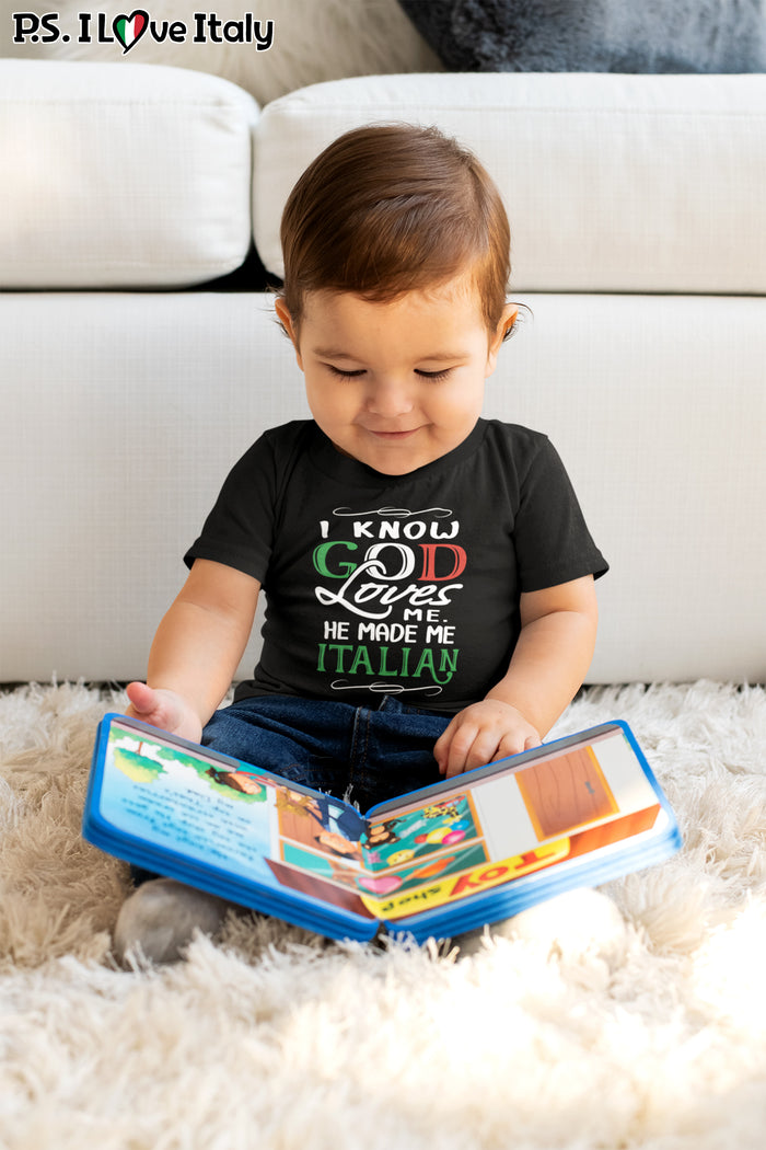 God Made Me Italian Toddler Shirt
