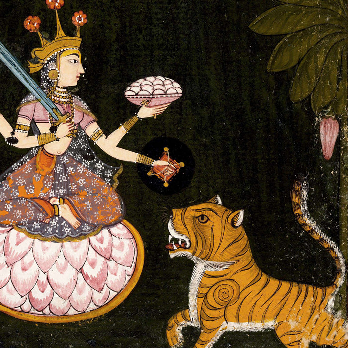 Goddess Mangala | Hindu Deity of Wealth and Prosperity | Divine Feminine Art | Vintage Indian Fine Art Print