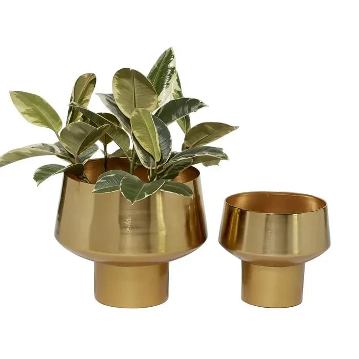 Gold Metal Glam Planter