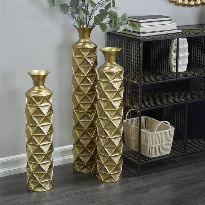 GOLD METAL GLAM VASE