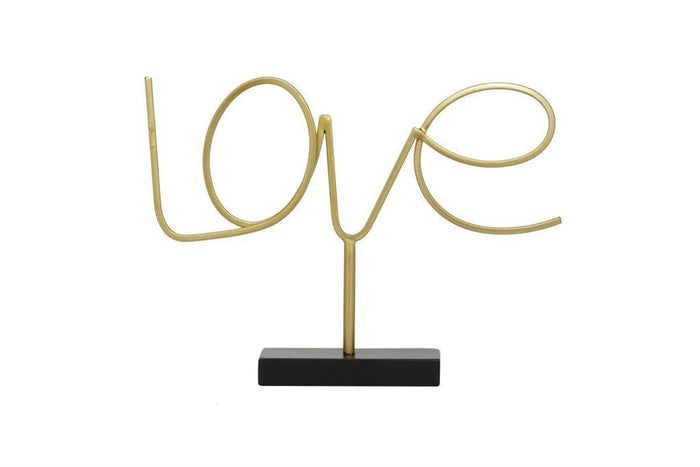 GOLD METAL LOVE DECORATIVE SIGN