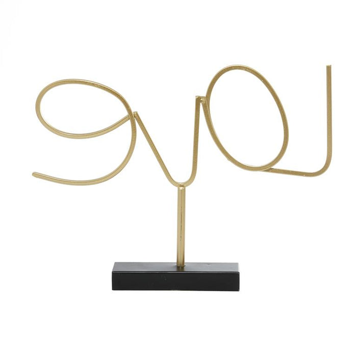 GOLD METAL LOVE DECORATIVE SIGN