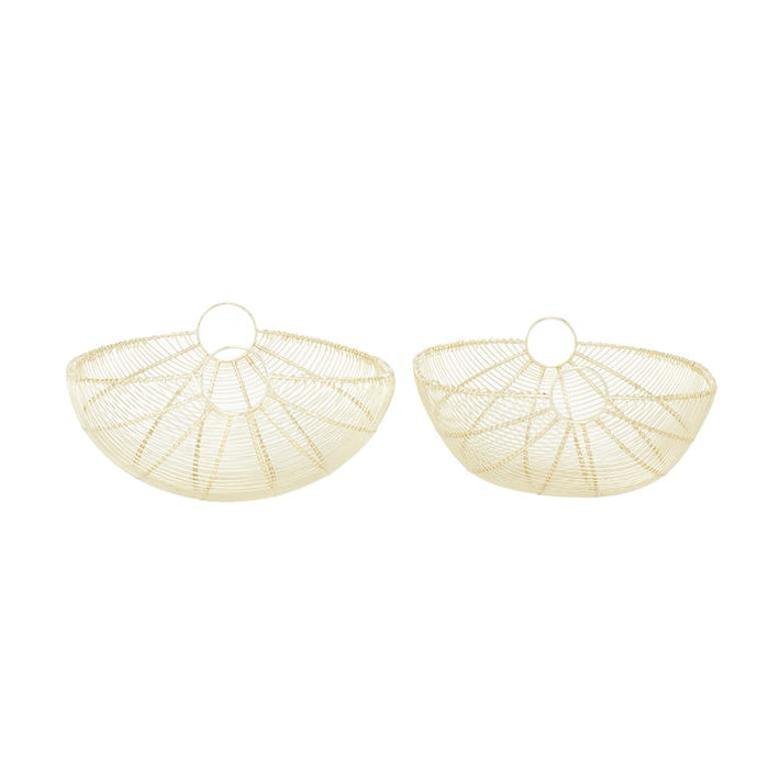 GOLD METAL WIRE DECORATIVE BOWL,