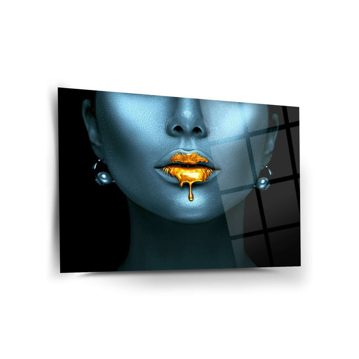 Golden Lip Wall Decor - Artwork available at Dekadron for $99.90