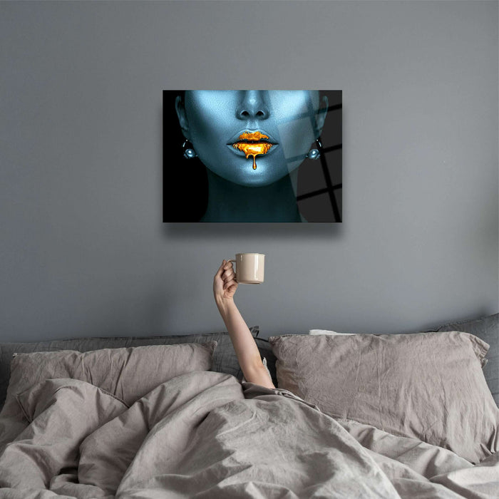 Golden Lip Wall Decor - Artwork available at Dekadron for $99.90