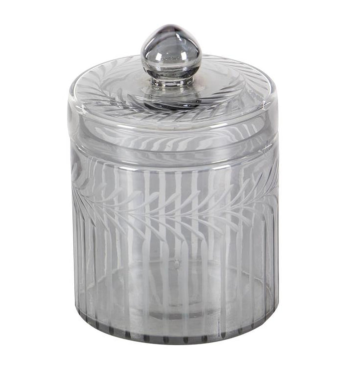 GRAY GLASS HANDMADE DECORATIVE JARS
