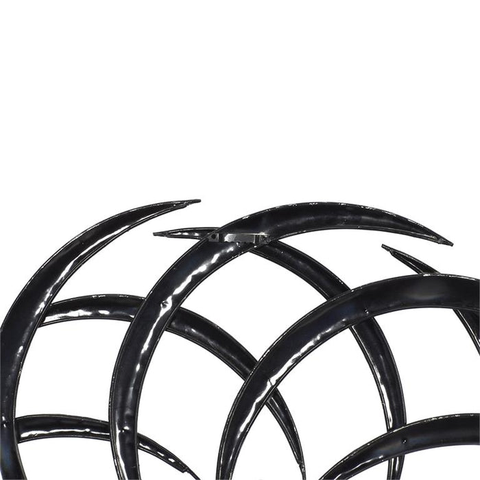 GRAY METAL ABSTRACT WIND SPINNER INSPIRED WALL DECOR