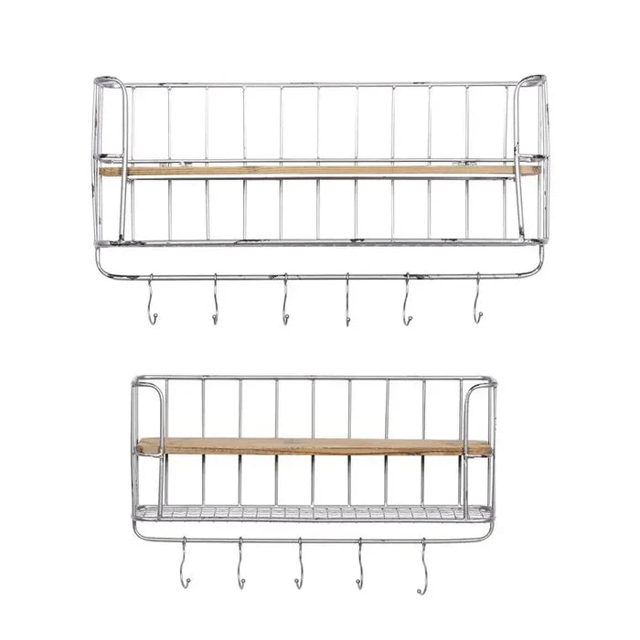 Gray Metal Industrial Wall Hook