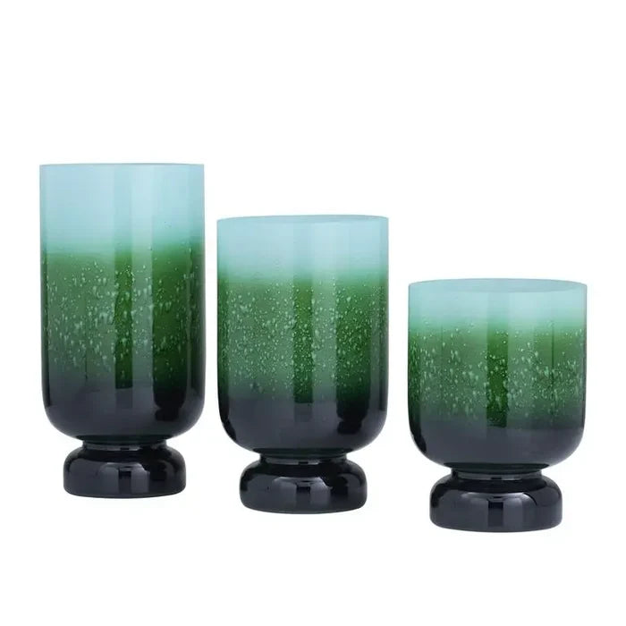 Green Glass Glam Candle Holder,