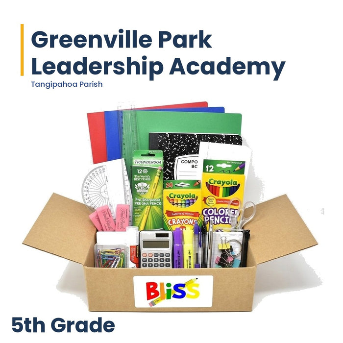 Greenville Park Leadership Academy 5th Grade School Supply Kit