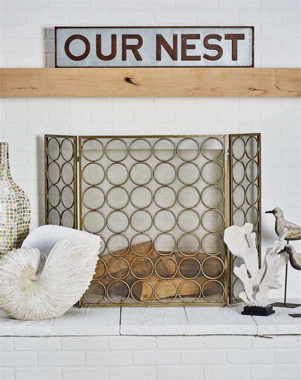 GREY METAL FARMHOUSE SIGN WALL DECOR