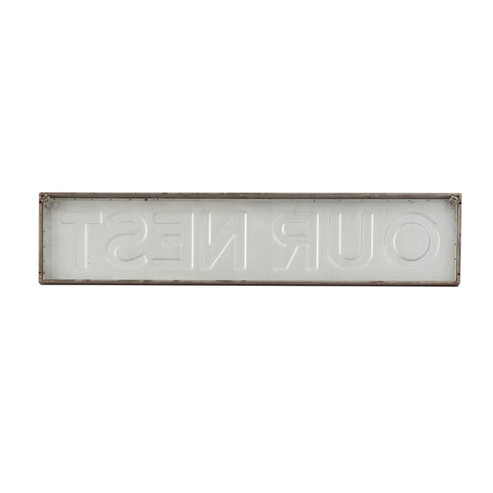 GREY METAL FARMHOUSE SIGN WALL DECOR