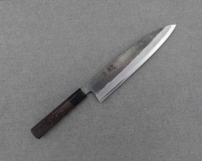 Hatsukokoro / Motokyuuichi Hamono "Kurosagi" Aogami Super 3-Layer Kurouchi Gyuto