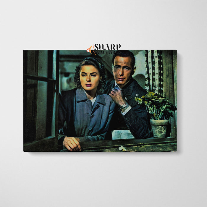 Ingrid Bergman And Humphrey Bogart In "Casablanca" Wall Art Canvas