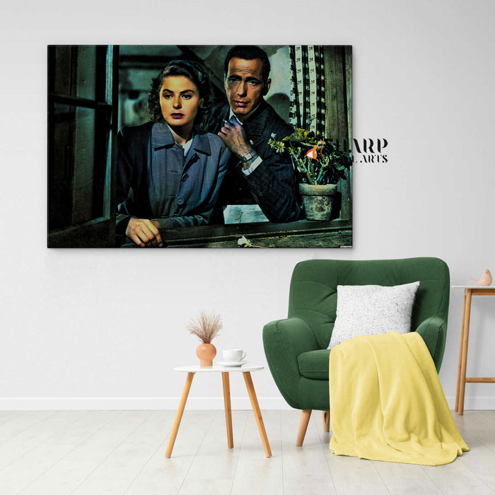 Ingrid Bergman And Humphrey Bogart In "Casablanca" Wall Art Canvas