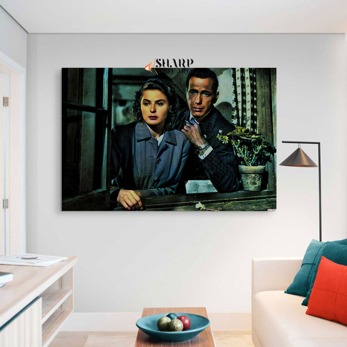 Ingrid Bergman And Humphrey Bogart In "Casablanca" Wall Art Canvas