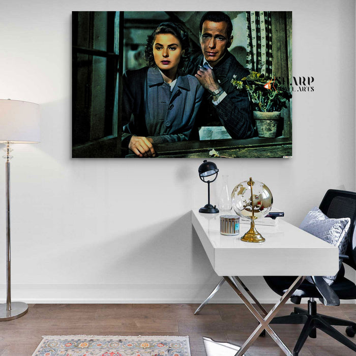 Ingrid Bergman And Humphrey Bogart In "Casablanca" Wall Art Canvas