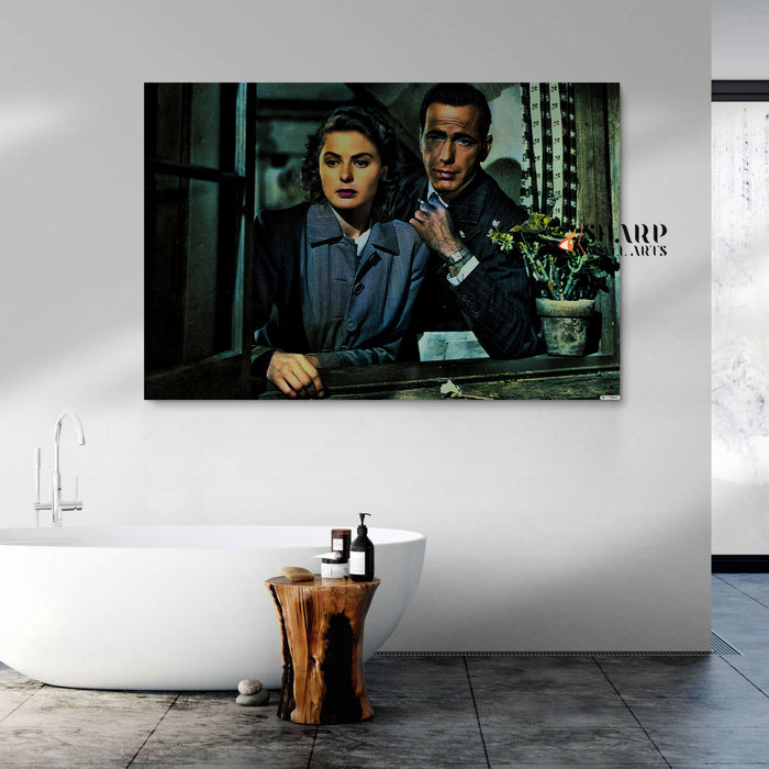 Ingrid Bergman And Humphrey Bogart In "Casablanca" Wall Art Canvas