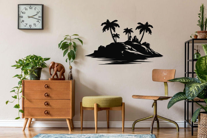 Island and Palm Metal Wall Art - Decor available at Dekadron for $99.90