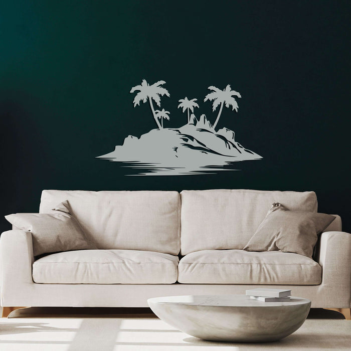 Island and Palm Metal Wall Art - Decor available at Dekadron for $104.90