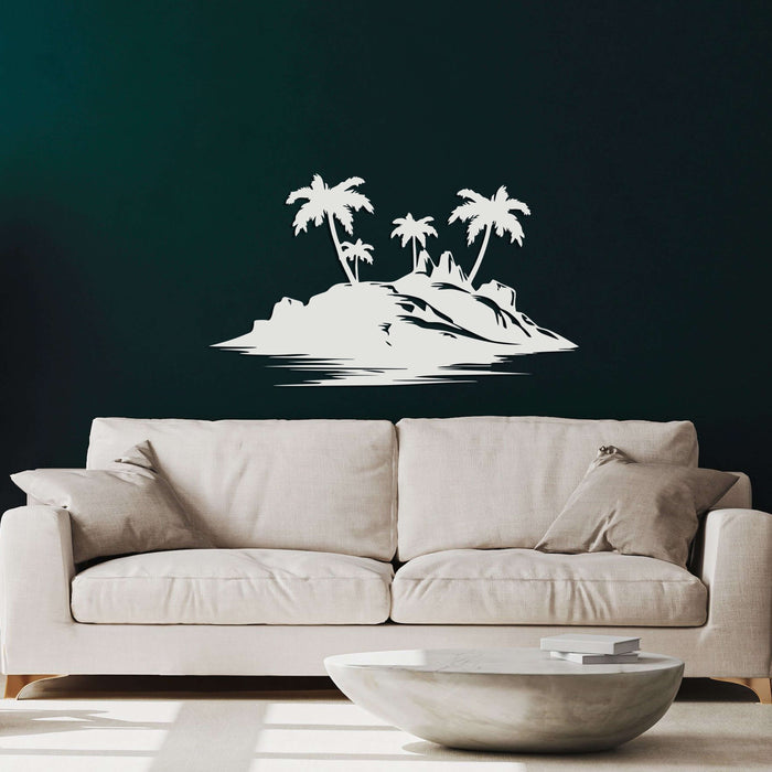 Island and Palm Metal Wall Art - Decor available at Dekadron for $104.90