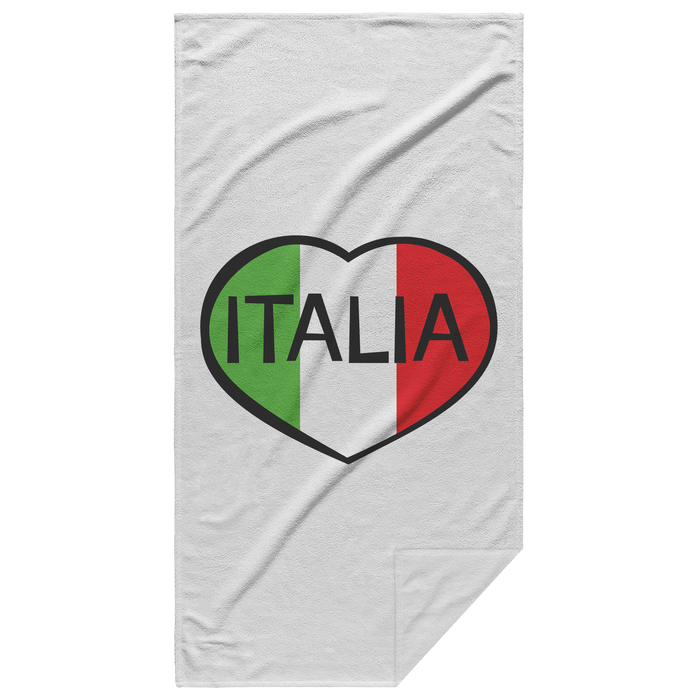 Italia Heart Beach Towel