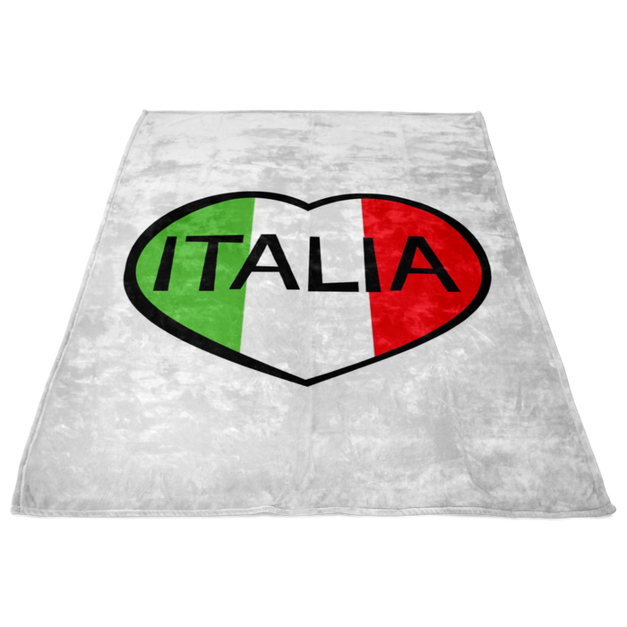 Italia Heart Fleece Blanket