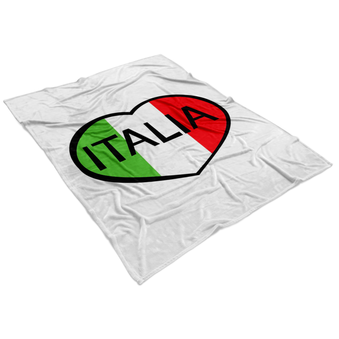 Italia Heart Fleece Blanket