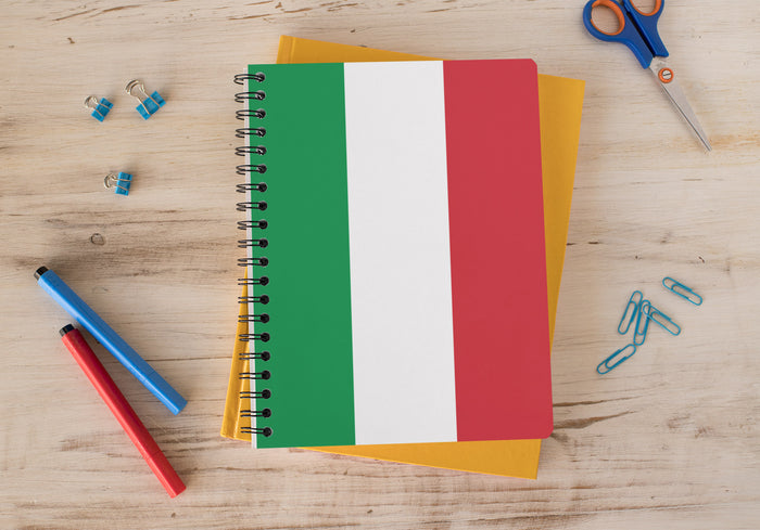 Italian Flag Spiral Bound Notebook