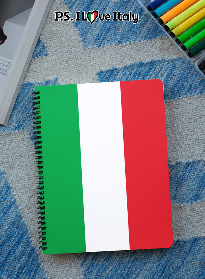 Italian Flag Spiral Bound Notebook