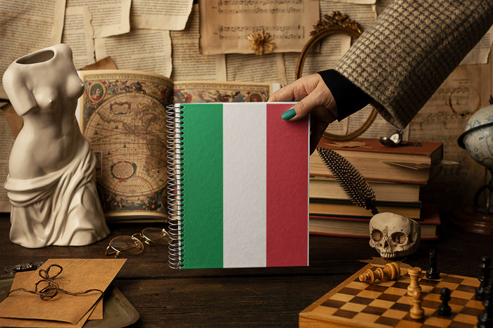 Italian Flag Spiral Bound Notebook