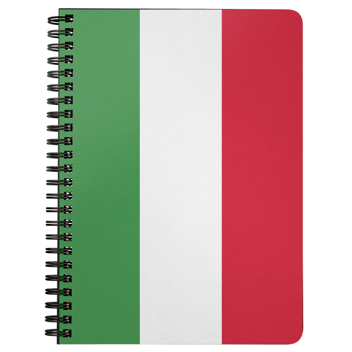 Italian Flag Spiral Bound Notebook