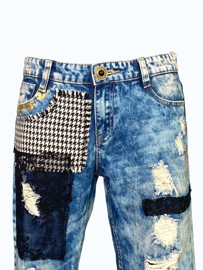 jeans Desigual con toppe