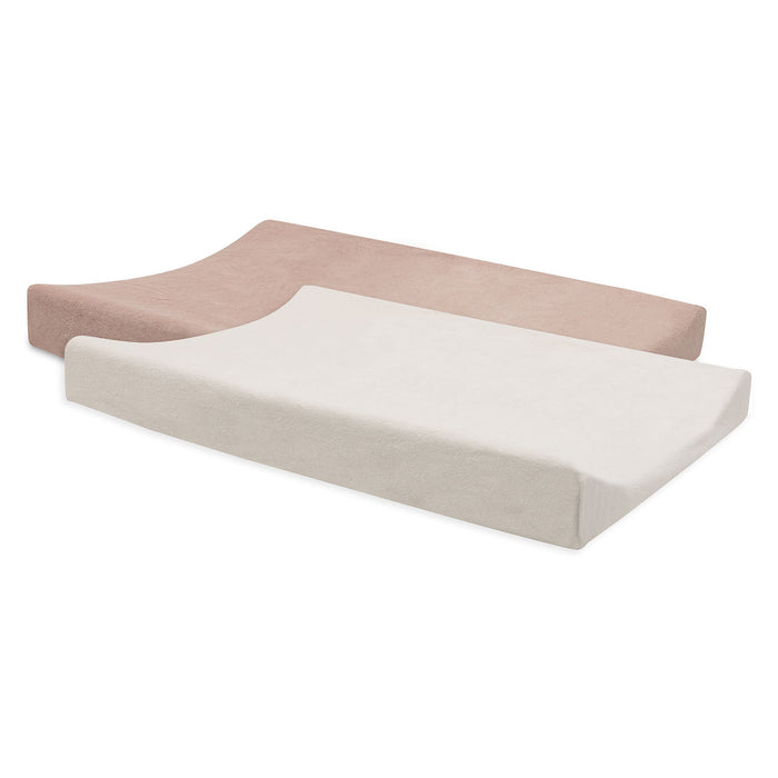 Jollein - Changing Mat Cover Terry 50x70cm - Wild Rose/Ivory - 2 Pack - Mabel & Fox
