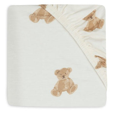 Jollein -  Fitted Sheet 70x140cm - Teddy Bear - Mabel & Fox