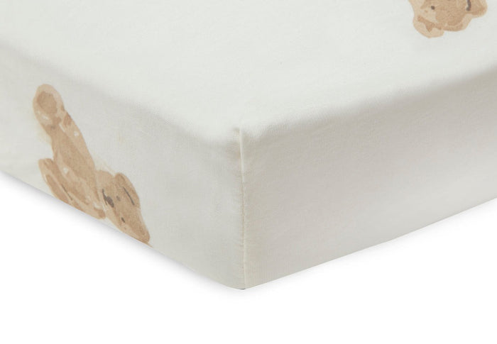 Jollein -  Fitted Sheet 70x140cm - Teddy Bear - Mabel & Fox