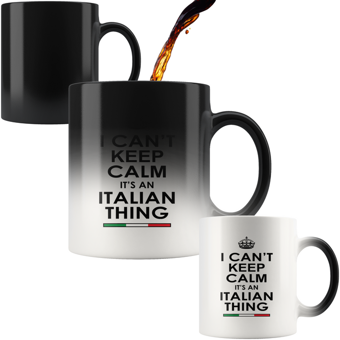 Keep Calm Italian Color Changing Mug