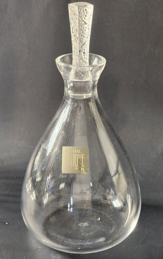 Lalique signed glass decater