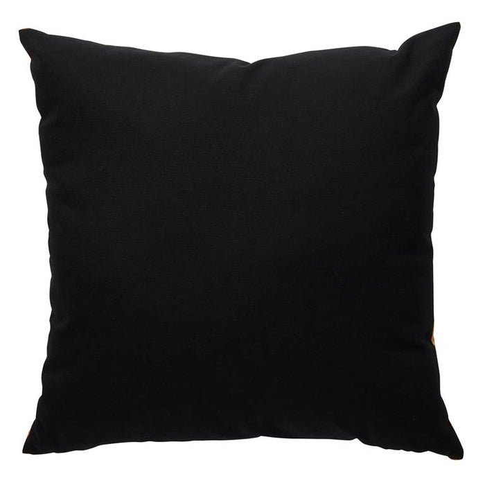 LARGE SQUARE BROWN THROW PILLOW WITH GEOMETRIC PATTERN