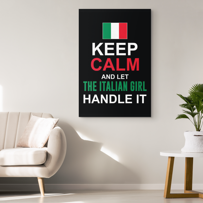 Let The Italian Girl Handle It Canvas Wall Art Portrait