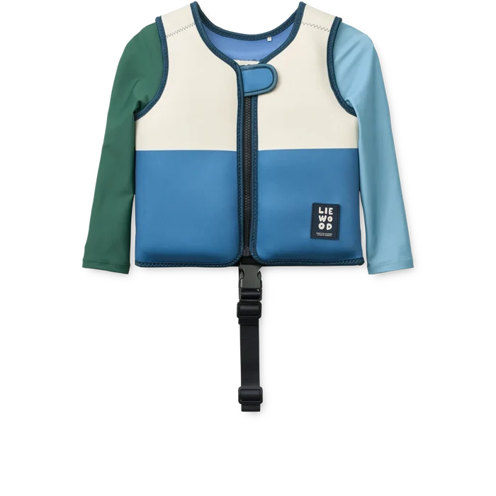 Liewood - Dove Swim Vest w Sleeves - Riverside Multi Mix - Mabel & Fox