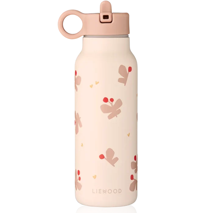 Liewood - Falk Water Bottle - Butterfly / Apple Blossom - Mabel & Fox