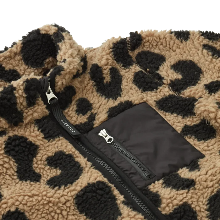 Liewood - Nolan Pile Jacket - Mega Leo / Oat Mix - Mabel & Fox