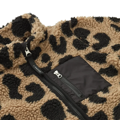 Liewood - Nolan Pile Jacket - Mega Leo / Oat Mix - Mabel & Fox