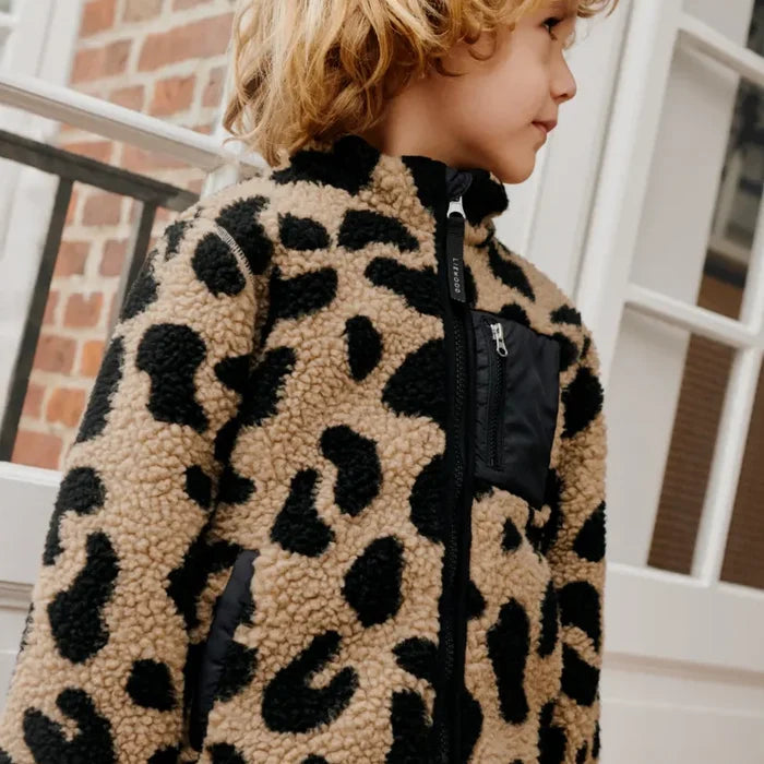 Liewood - Nolan Pile Jacket - Mega Leo / Oat Mix - Mabel & Fox