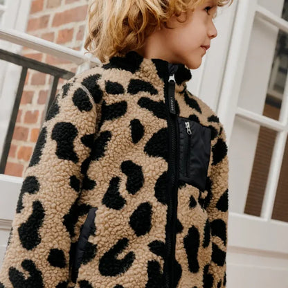 Liewood - Nolan Pile Jacket - Mega Leo / Oat Mix - Mabel & Fox