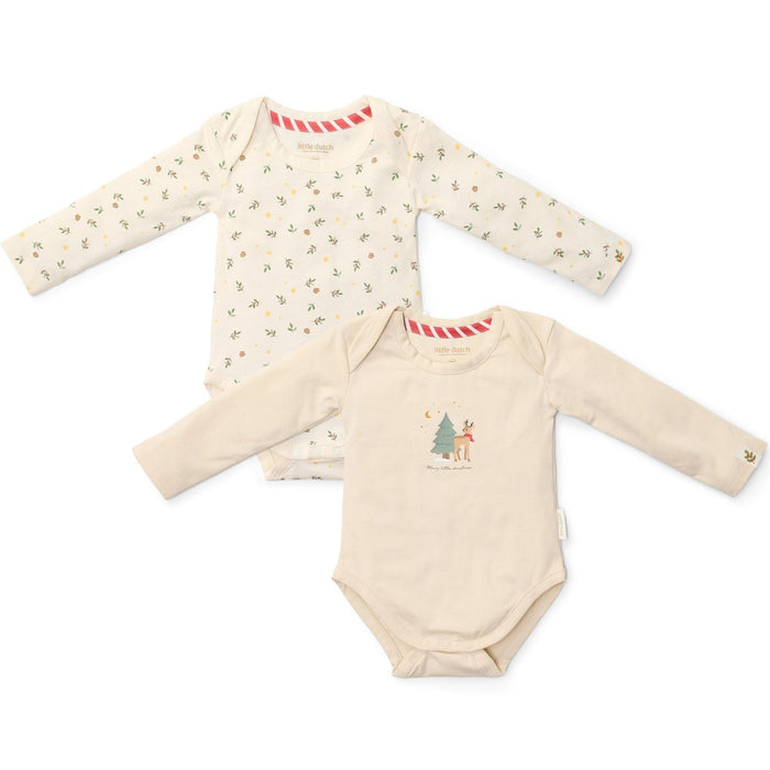 Little Dutch - Long Sleeved Bodysuit (2 Pack) - Little Christmas - Mabel & Fox