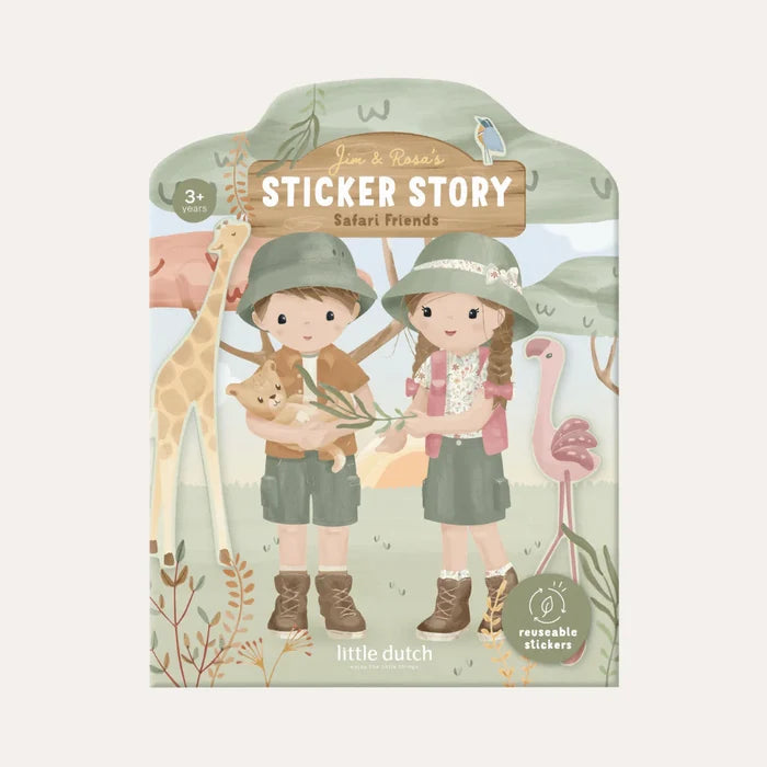 Little Dutch – Reusable Sticker Book – Safari - Mabel & Fox