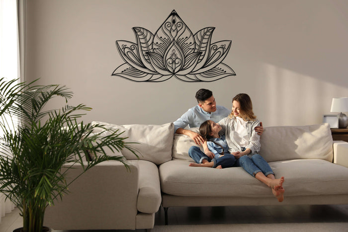 Lotus Flower Metal Wall Art - Decor available at Dekadron for $69.90